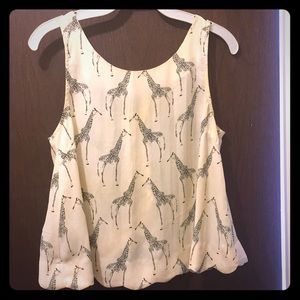 Giraffe blouse button up back